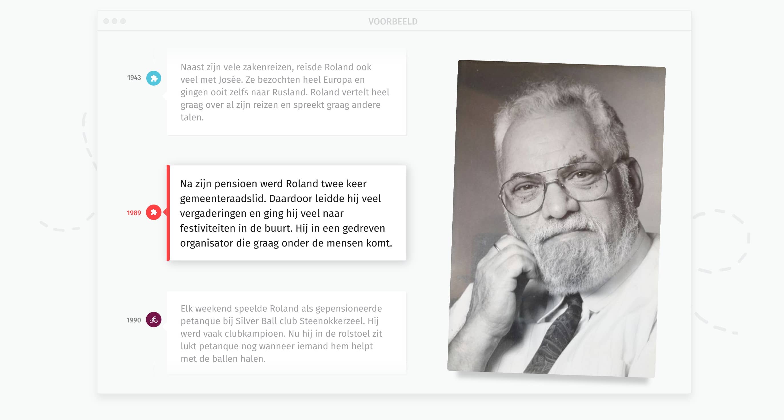 Voorbeeld van een levensverhaal